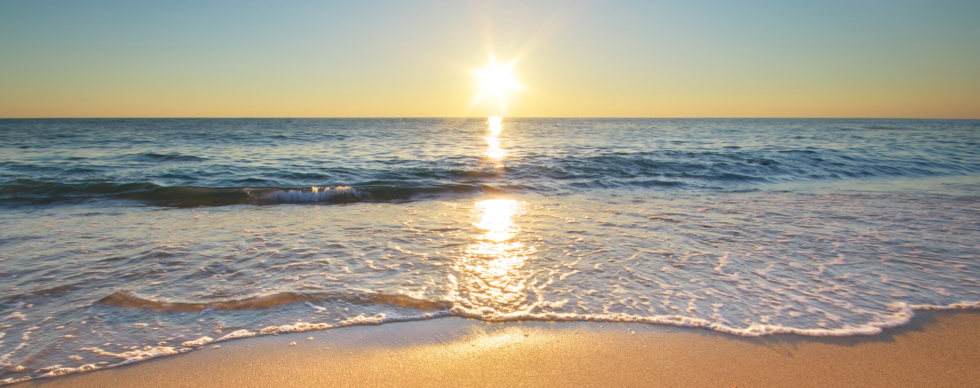 Beautiful beach shore seascape.